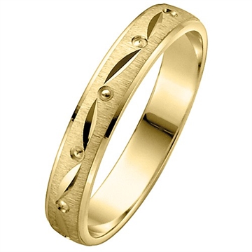 Vielsesring i 8 kt. Guld - 4 mm