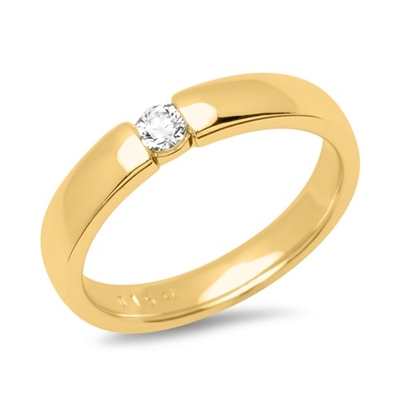 Forlovelsesring i 14 kt. Guld med Diamant 0,10 ct.