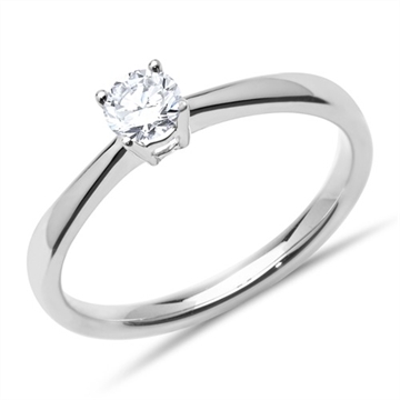 Forlovelsesring i 14 kt. Hvidguld med Diamant - 0,25 ct.
