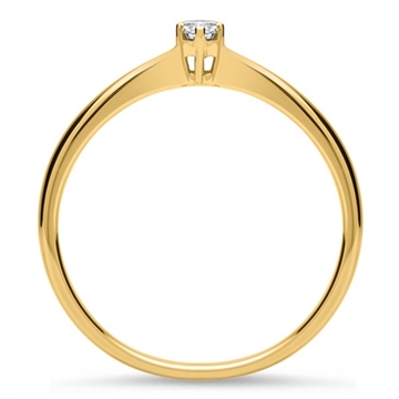 Forlovelsesring i 14 kt. Guld med Diamant 0,15 ct.