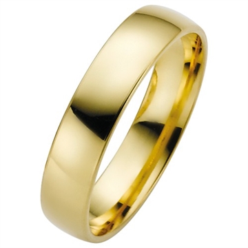 BARTOLI Classic vielsesring i 14 kt. Guld - 5 mm