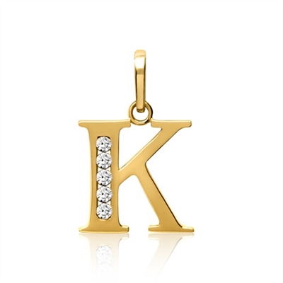 Collier i 8 kt. Guld med "K"