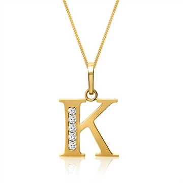 Collier i 8 kt. Guld med "K"