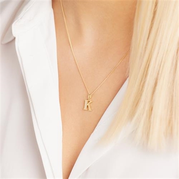 Collier i 8 kt. Guld med "K"