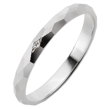 Vielsesring i Palladium med Diamant 0,01 ct - 2,5 mm