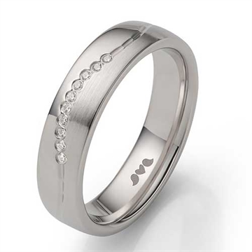  Silverbirds vielsesring med Zirkonia - 5 mm