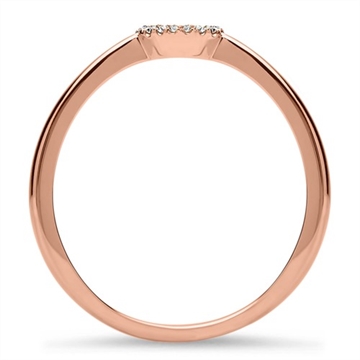 Forlovelsesring i 18 kt. Rosaguld med Diamanter - 0,05 ct.