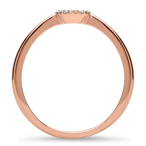 Ring i 18 kt. Rosaguld med Diamanter - 0,05 ct.