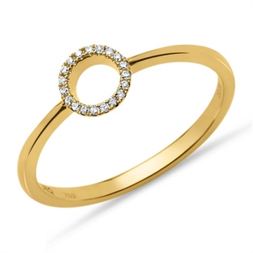 Forlovelsesring i 18 kt. Guld med Diamanter - 0,05 ct.