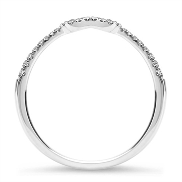 Infinity ring i 18 kt. Hvidguld med Diamanter - 0,14 ct.