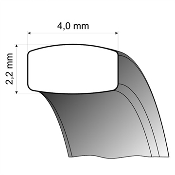 Vielsesringe i 14 kt. Rosaguld og Hvidguld -  4 mm