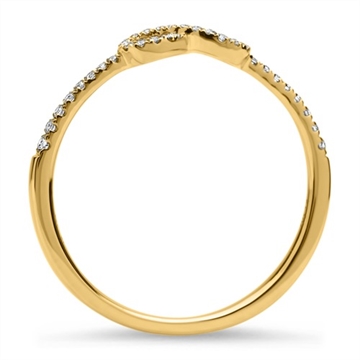 Infinity ring i 18 kt. Guld med Diamanter - 0,14 ct.