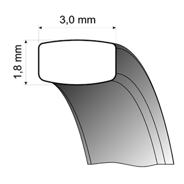 Vielsesringe i 14 kt. Guld - 3 mm