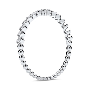 Alliancering i 18 kt. Hvidguld med Diamanter - 0,08 ct.