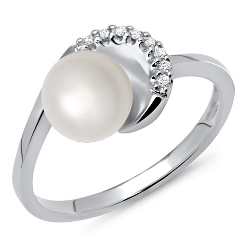 ring med perle og diamanter ring med perle og diamanter