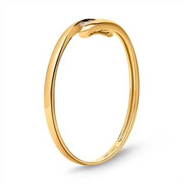 Ring i 14 kt. Guld med Diamanter