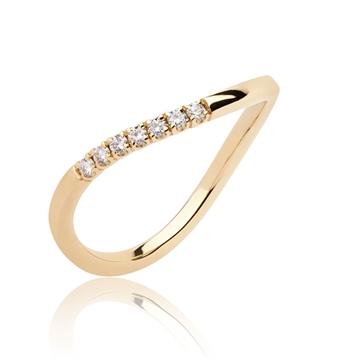 BARTOLI  Elegance  allianceringe i 14 kt. Guld - 0,07 ct.