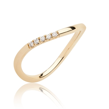 BARTOLI  Elegance  allianceringe i 14 kt. Guld - 0,05 ct.