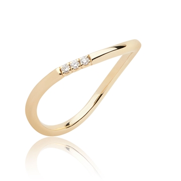 BARTOLI  Elegance  allianceringe i 14 kt. Guld - 0,03 ct.