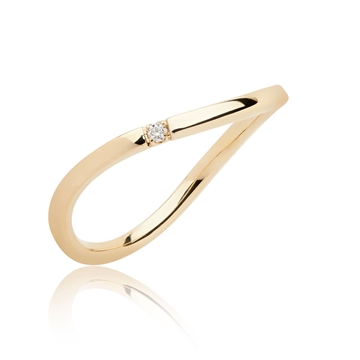 BARTOLI  Elegance  alliancering i 14 kt. Guld - 0,01 ct.