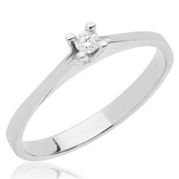 BARTOLI Endless Solitairering i 14 kt. Hvidguld med Diamant - 0,05 ct.