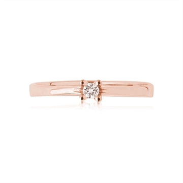 BARTOLI Endless Solitairering i 14 kt. Rosaguld - 0,05 ct.