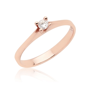 BARTOLI Endless Solitairering i 14 kt. Rosaguld - 0,10 ct.