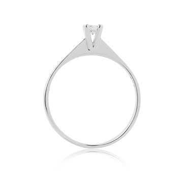 BARTOLI Endless Solitairering i 14 kt. Hvidguld med Diamant - 0,10 ct.