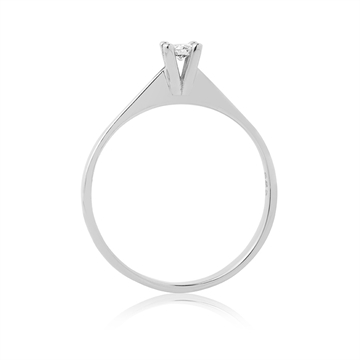 BARTOLI Endless Solitairering i 14 kt. Hvidguld med Diamant - 0,15 ct.