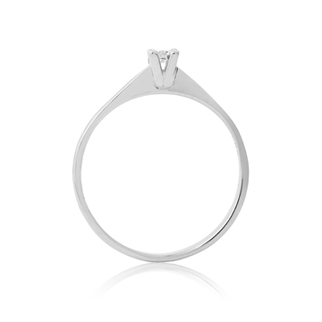 BARTOLI Endless Solitairering i 14 kt. Hvidguld med Diamant - 0,05 ct.