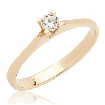 BARTOLI Endless Solitairering i 14 kt. Guld med Diamant - 0,15 ct.