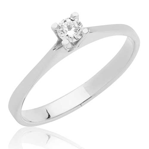 BARTOLI Endless Solitairering i 14 kt. Hvidguld med Diamant - 0,15 ct.