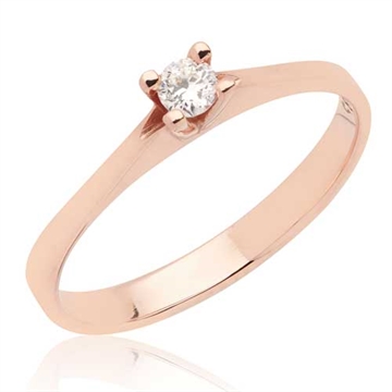 BARTOLI Endless Solitairering i 14 kt. Rosaguld med Diamant - 0,10 ct.