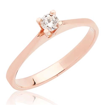 BARTOLI Endless Solitairering i 14 kt. Rosaguld med Diamant - 0,15 ct.