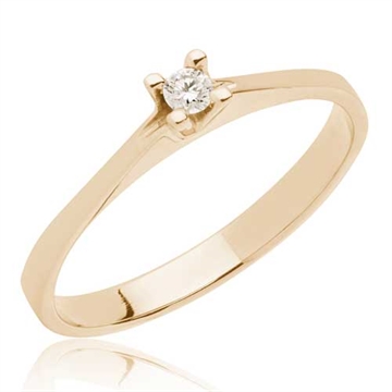 BARTOLI Endless Solitairering i 14 kt. Guld med Diamant - 0,05 ct