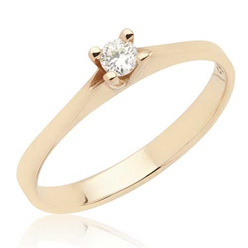 BARTOLI Endless Solitairering i 14 kt. Guld med Diamant - 0,10 ct.