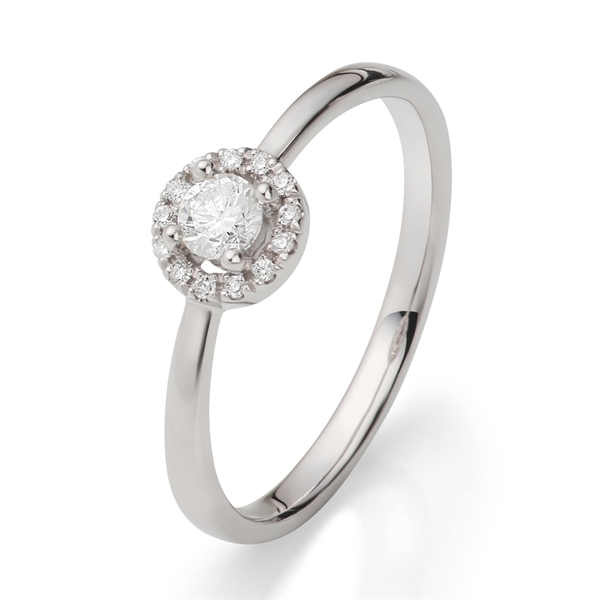 BARTOLI Diamantring i 18 kt. Hvidguld med Diamanter - 0,23 ct