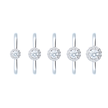 Diamantring i 18 kt. Hvidguld med Diamanter