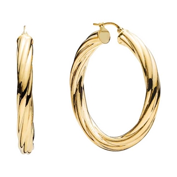 Creoler i 8 kt. Guld - 30 mm