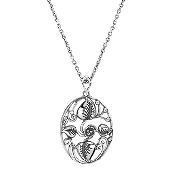 Collier i Sølv med Blade
