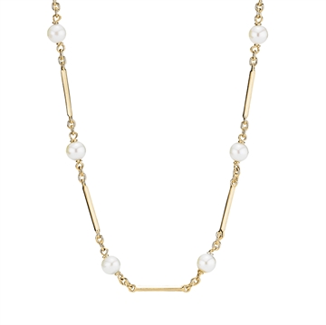 Collier i 8 kt. Guld med Perler