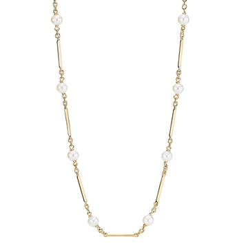 Collier i 8 kt. Guld med Perler
