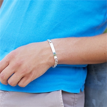 Panserarmbånd i Sølv - 6,5 mm