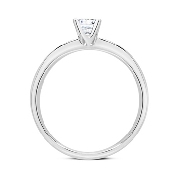 Solitairering 14 kt. Hvidguld med Diamant - 0,25 ct.