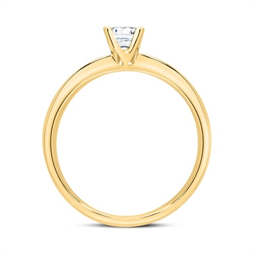 Solitairering 14 kt. Guld med Diamant - 0,25 ct.