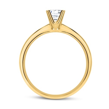 Solitairering 14 kt. Guld med Diamant - 0,50 ct.