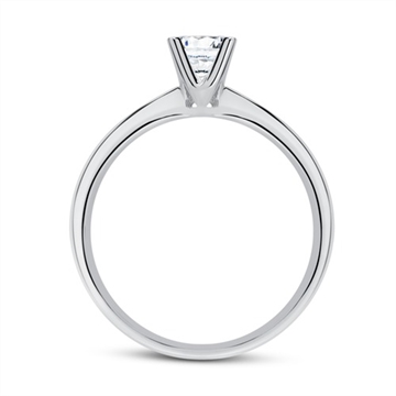 Solitairering 14 kt. Hvidguld med Diamant - 0,50 ct.