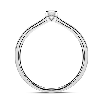  Forlovelsesring i 14 kt. Hvidguld med Diamant - 0,10 ct.