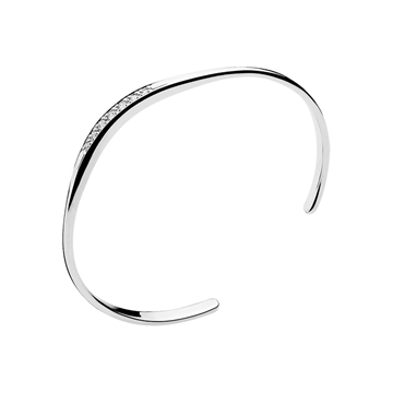 Armring i 14 kt. Hvidguld med Diamanter