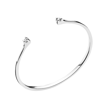 Armring i Hvidguld med Diamanter